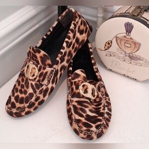 Tory Burch Leopard Print Loafer Sz 9.5M Like New